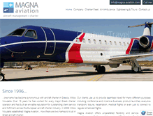 Tablet Screenshot of magna-aviation.com